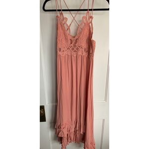 Emmer Lace and Ruffle Pink dress NWT